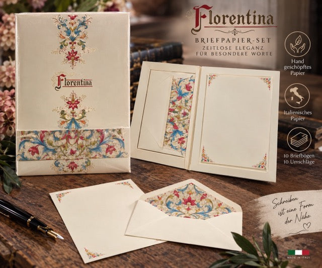 Hand geschöpftes italienisches Briefpapier (Kopie 3) by Lefran - Erlebnis- & Genusskaufhaus