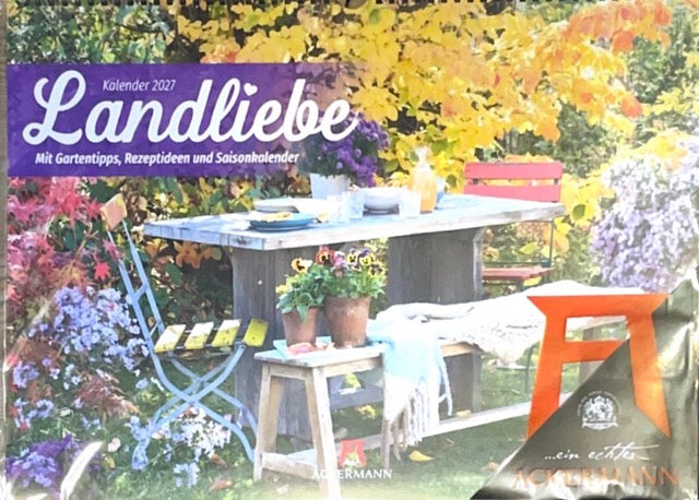 Ackermann Kunstverlag GmbH: Landliebe Garten-Kalender 2027 by Lefran - Erlebnis- & Genusskaufhaus