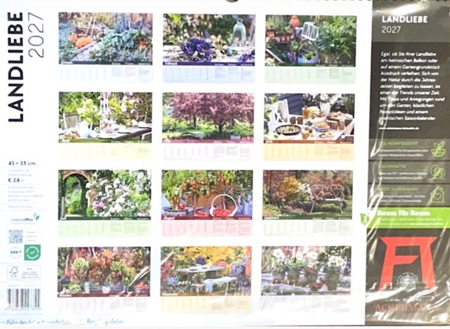 Ackermann Kunstverlag GmbH: Landliebe Garten-Kalender 2027 by Lefran - Erlebnis- & Genusskaufhaus