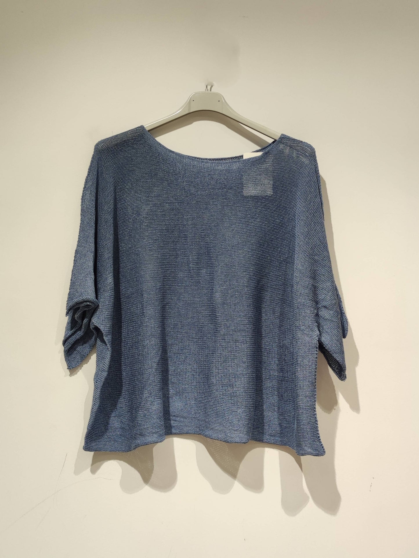 SYA leichtes Strickpullover mit ausgestelltem Schnitt - PE25: Schwarz / Du(36-42)
