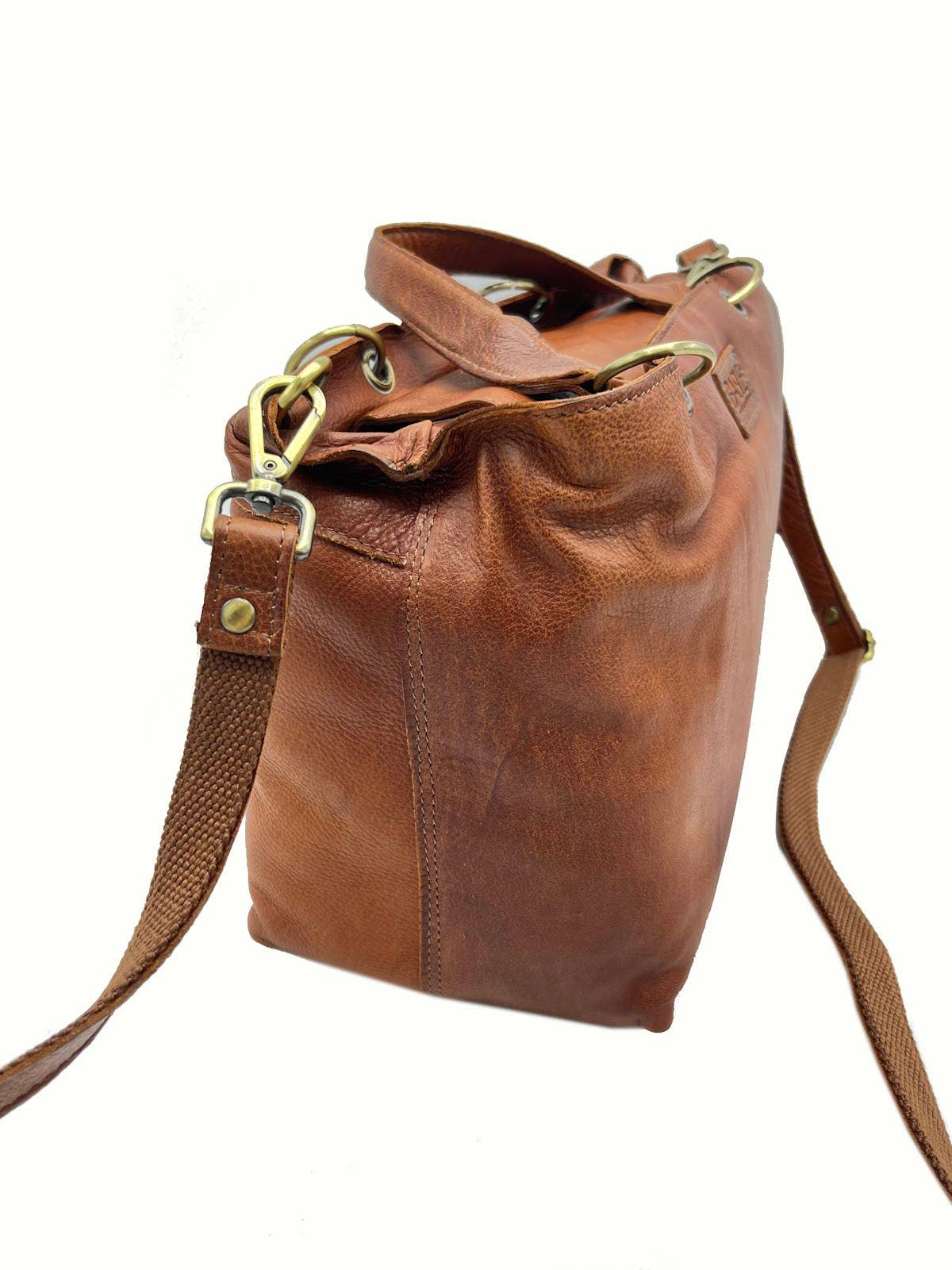 Schultertasche aus echtem Leder, Marke Basile, Art. BA3672DX.3: Brown