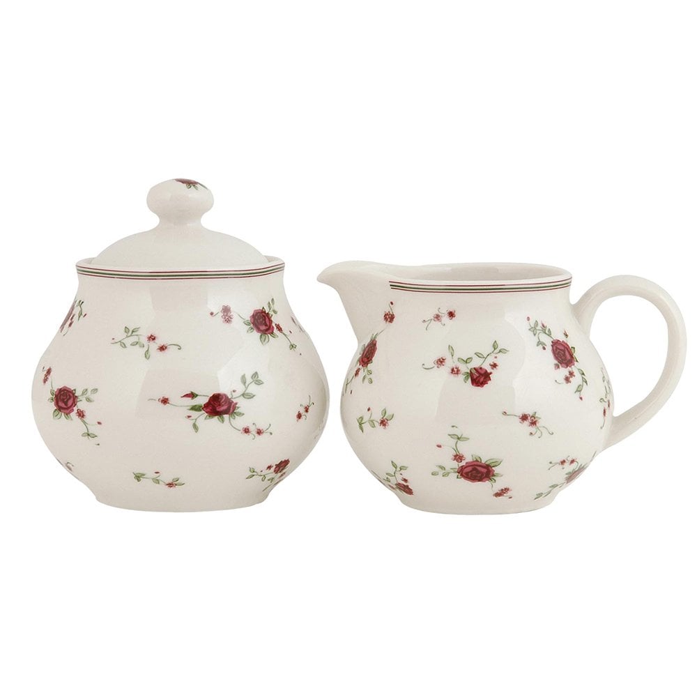 Milch Kannetje und Sugar Pot 12x9x8 / Ø 9x10 cm