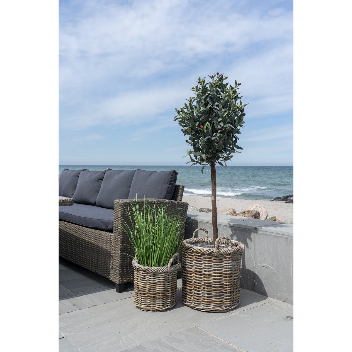 Gili-Körbe – Natur, Kubu-Rattan – 2er-Set