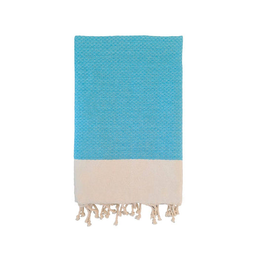 Flache Fouta Athena mit Wabenstruktur: Athena Orange / 100 x 200 by Le comptoir de la plage