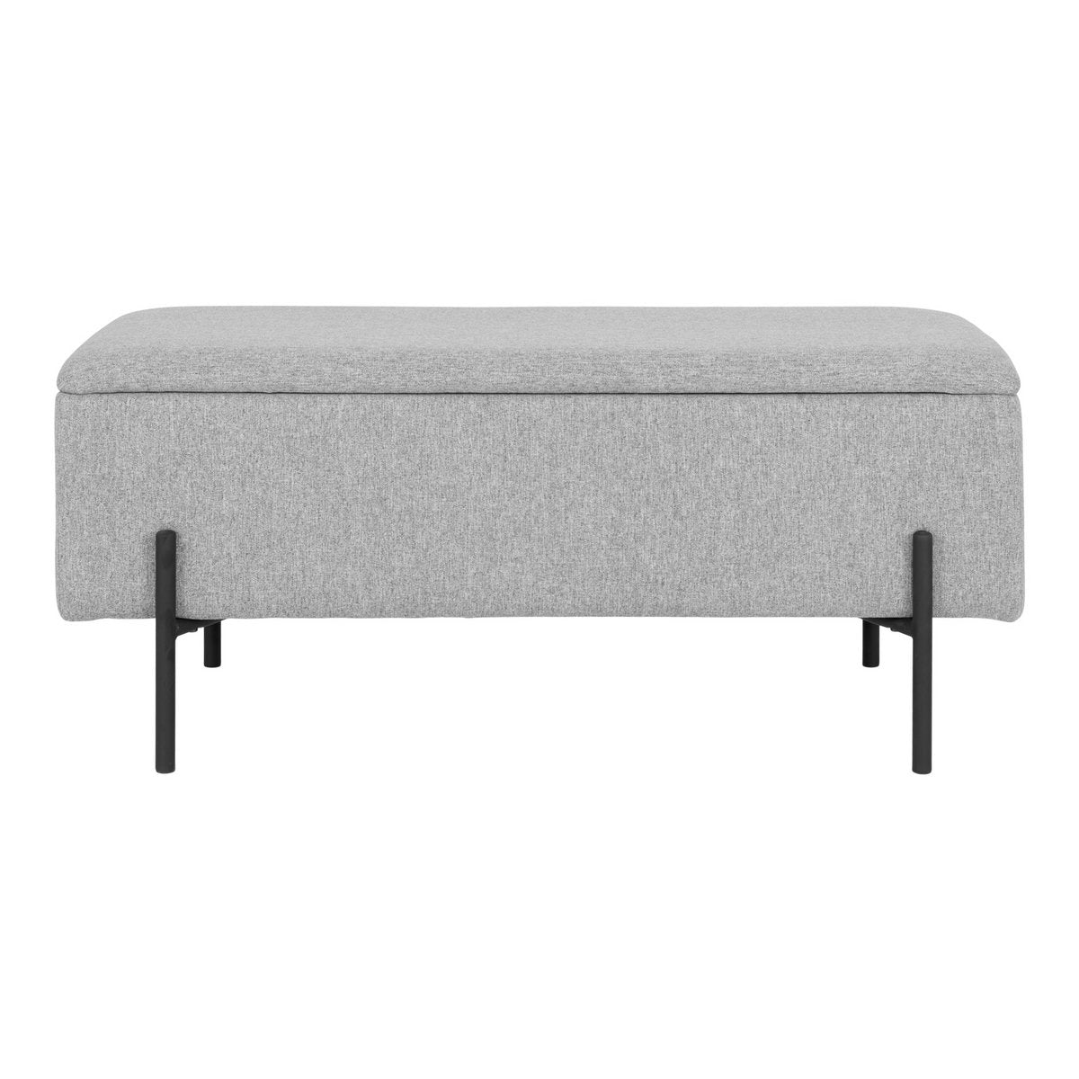Oslo Bank – Hellgrau, Polyester, 95 x 36,5 x 43 cm