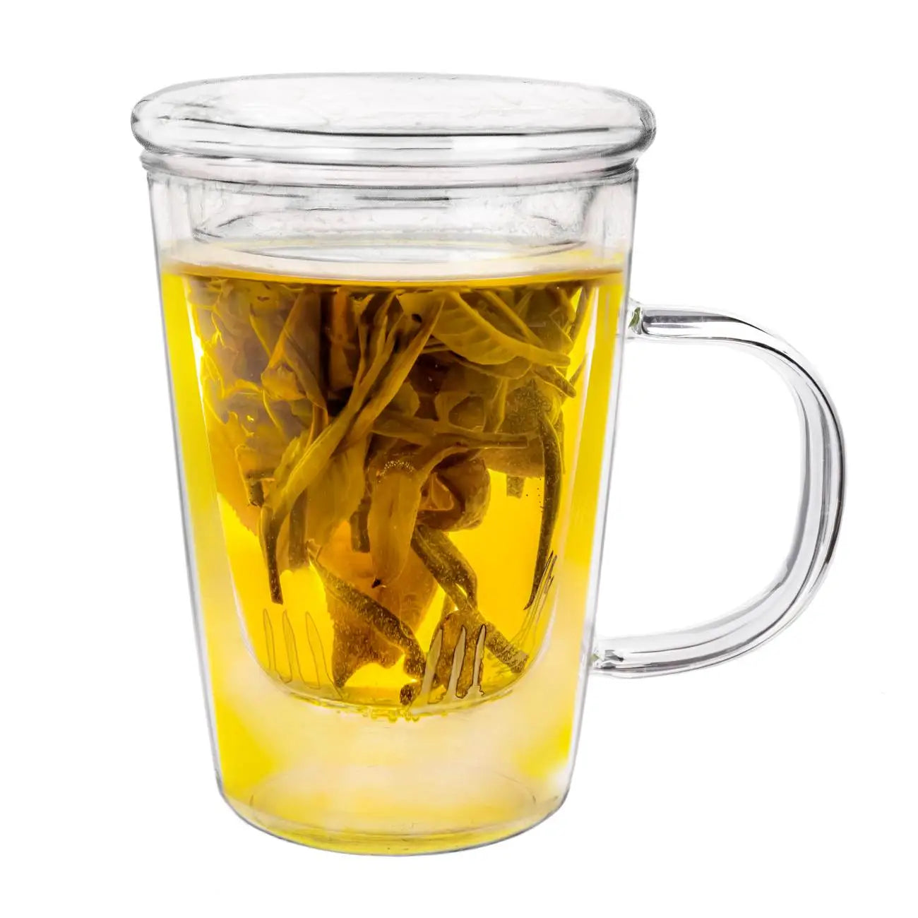 Creano Teeglas 400ml - Teetasse, Sieb & Deckel aus Glas