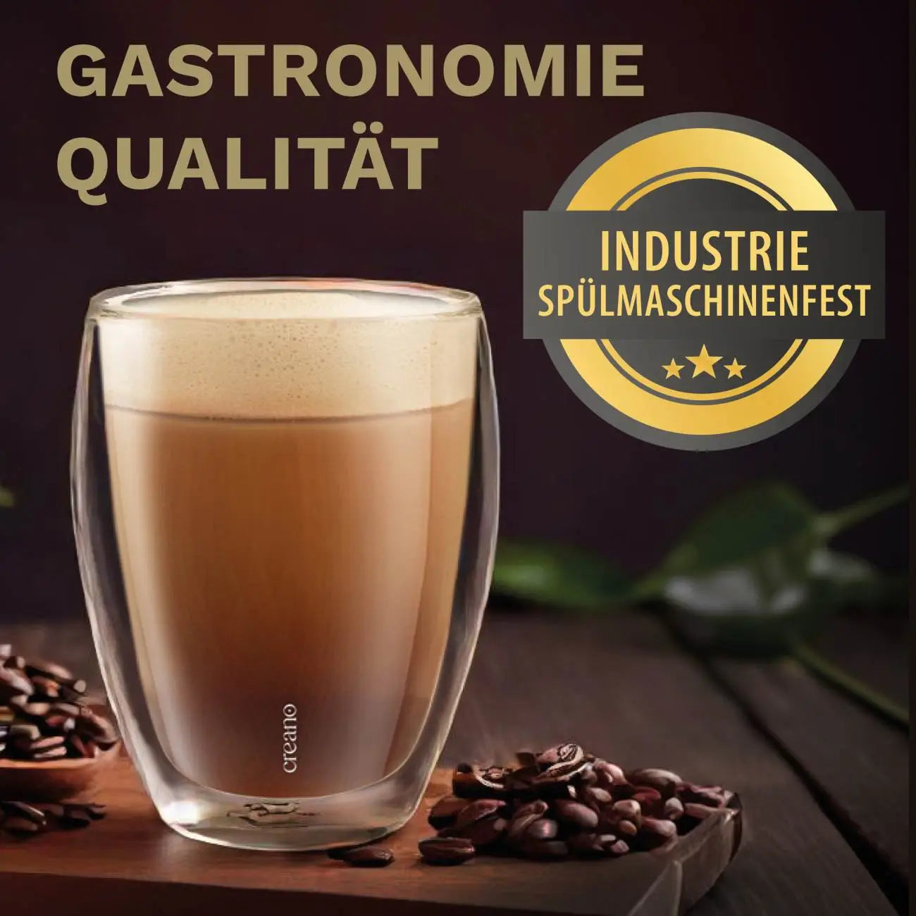 Creano doppelwandige Gläser in Gastro Qualität, 4er, 400ml