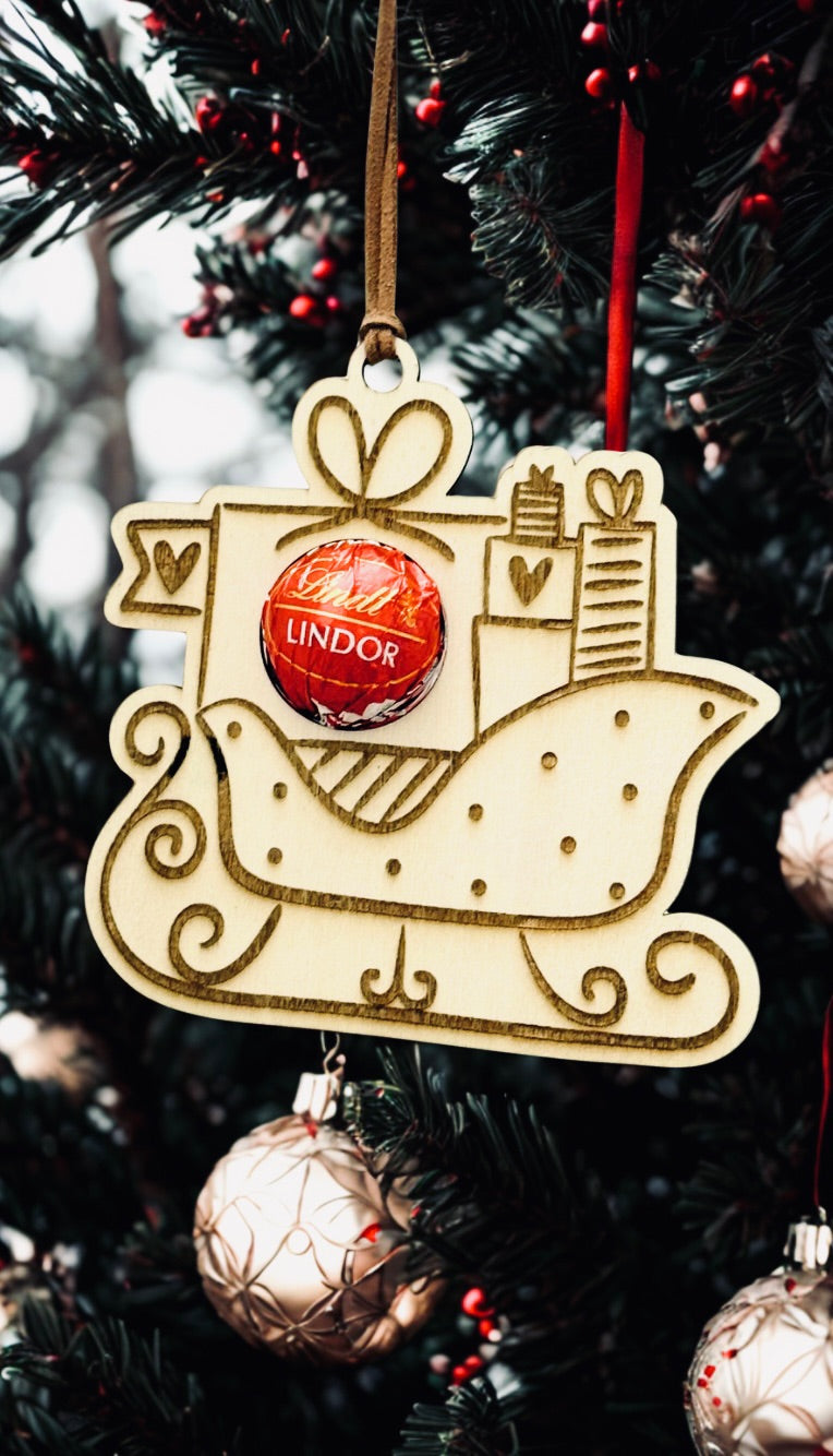 Weihnachtliche Lindorkugel-Halter aus Holz – süße Geschenkidee & festliche Deko in einem!