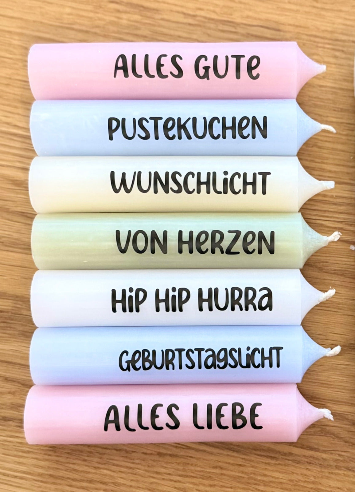 Geburtstagskuchen - Gugelhupf  5 Kerzenfarben und 13 tolle Motive