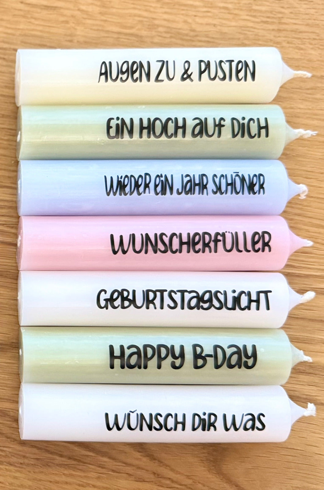 Geburtstagskuchen - Gugelhupf  5 Kerzenfarben und 13 tolle Motive