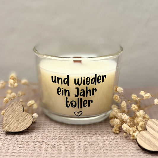 Kerzenglas - und wieder ein Jahr toller