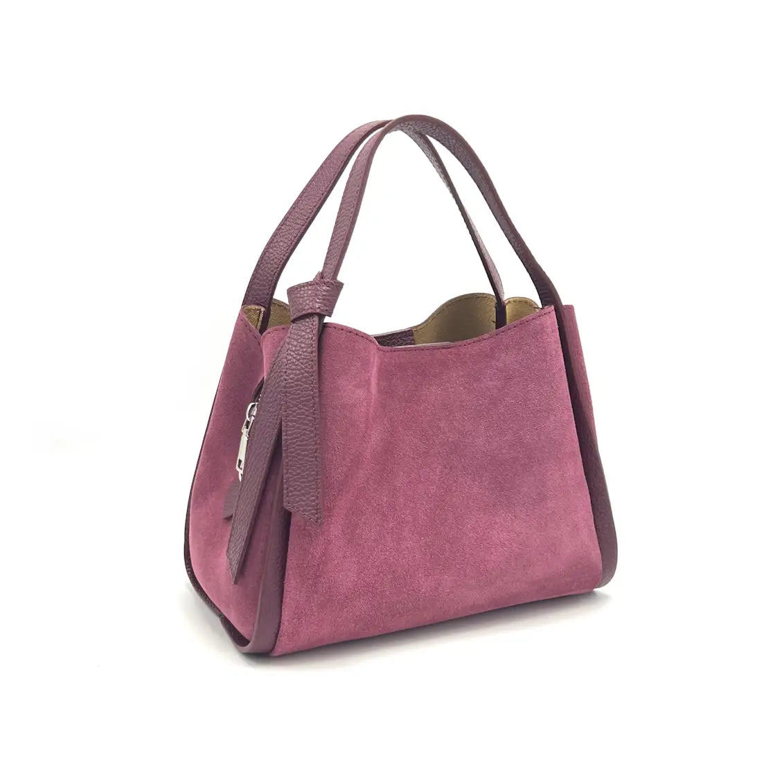 Handtasche aus Wildleder mit Umhängegurt in 3 Farben