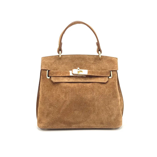 Handtasche aus Wildleder mit Umhängegurt in 4 Farben