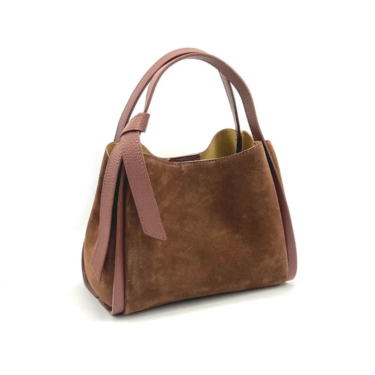 Handtasche aus Wildleder mit Umhängegurt in 3 Farben