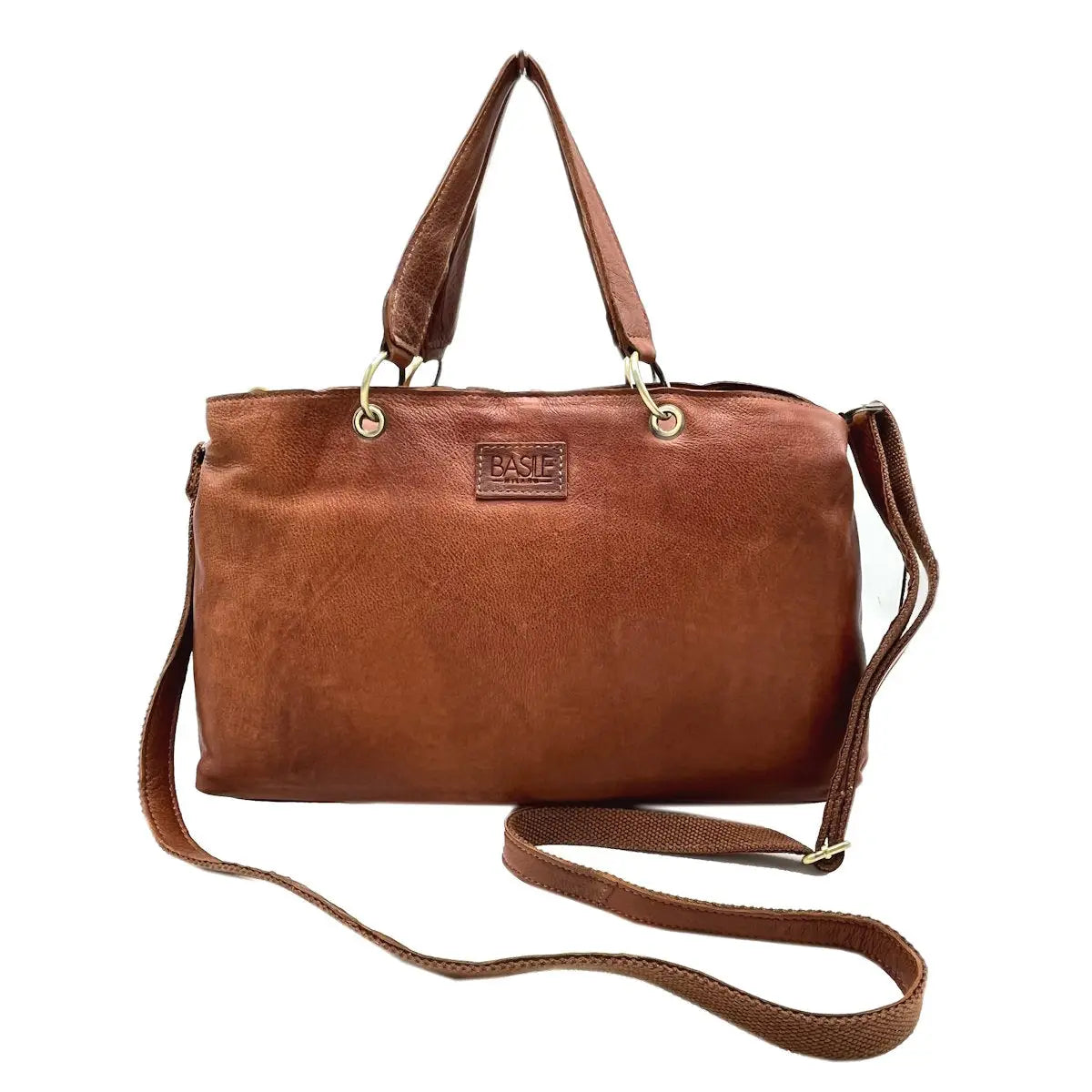 Schultertasche aus echtem Leder in 3 Farben